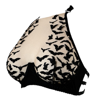 RTO - BATS EMBROIDERY HALTER BRA