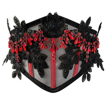 RTO - RED DROPS WIDOW CORSET BELT