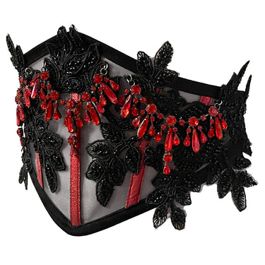 RTO - RED DROPS WIDOW CORSET BELT