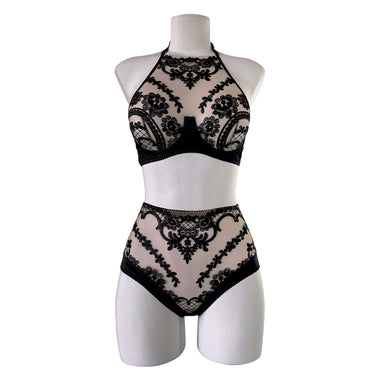 RTO - OHMYGOTH HALTER BRA - BLACK