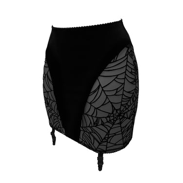 RTO- SPIDERWEB GARTER SKIRT (BLACK)