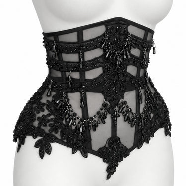 RTO - RIBCAGE MESH DECORATIVE UNDERBUST (BLACK)
