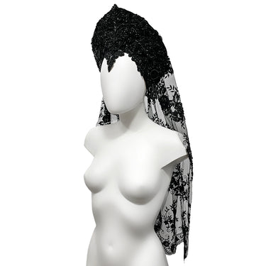 EMBELLISHED VEILED KOKOSHNIK