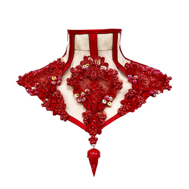 RAVEN SKULL NECKCORSET