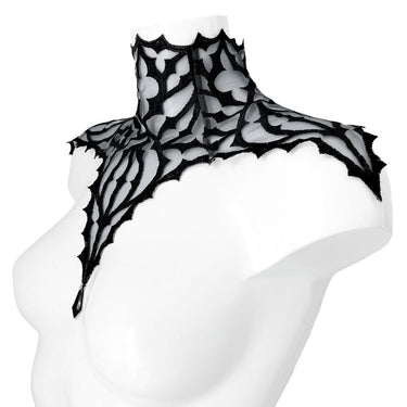 RTO - BLACK DOGMA EMBROIDERY TULLE NECKPIECE