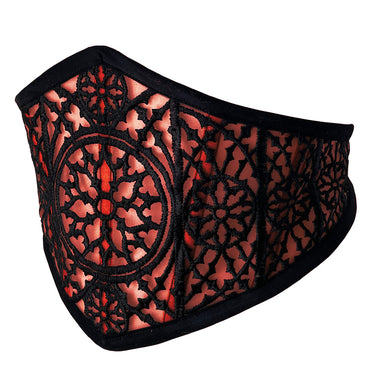 RTO - MIDNIGHT MESH CORSET BELT (RED)