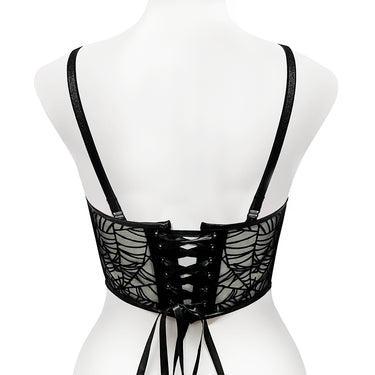 SPIDERWEB CUPLESS BUSTIER