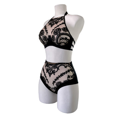 RTO - OHMYGOTH HIGH WAIST BRIEF - BLACK