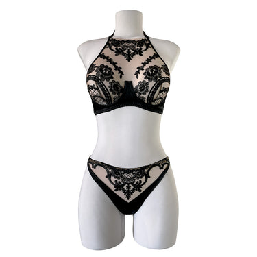 RTO - OHMYGOTH HALTER BRA - BLACK