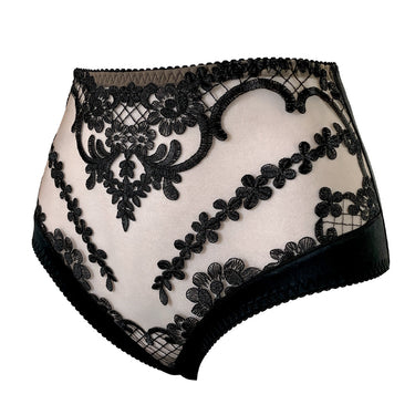 RTO - OHMYGOTH HIGH WAIST BRIEF - BLACK