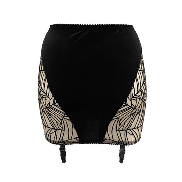 RTO- SPIDERWEB GARTER SKIRT (NUDE)