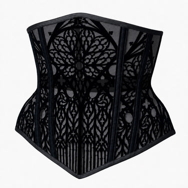 RTO - CATHEDRAL DECORATIVE UNDERBUST - BLACK MESH