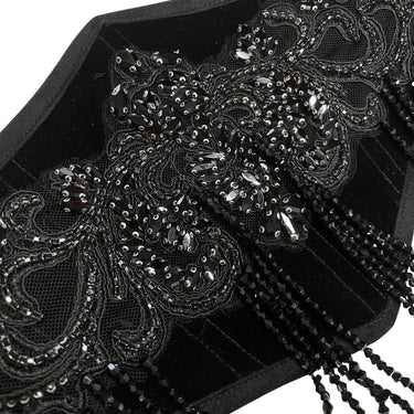 RTO - NOCTURNE BEADED VELVET WAIST BELT