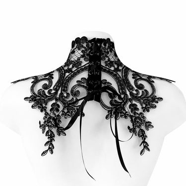RTO - OHMYGOTH TULLE NECKPIECE (BLACK)