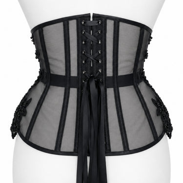 RTO - RIBCAGE MESH DECORATIVE UNDERBUST (BLACK)