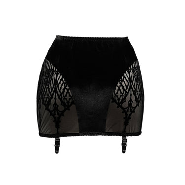 RTO- CATHEDRAL GARTER SKIRT - BLACK