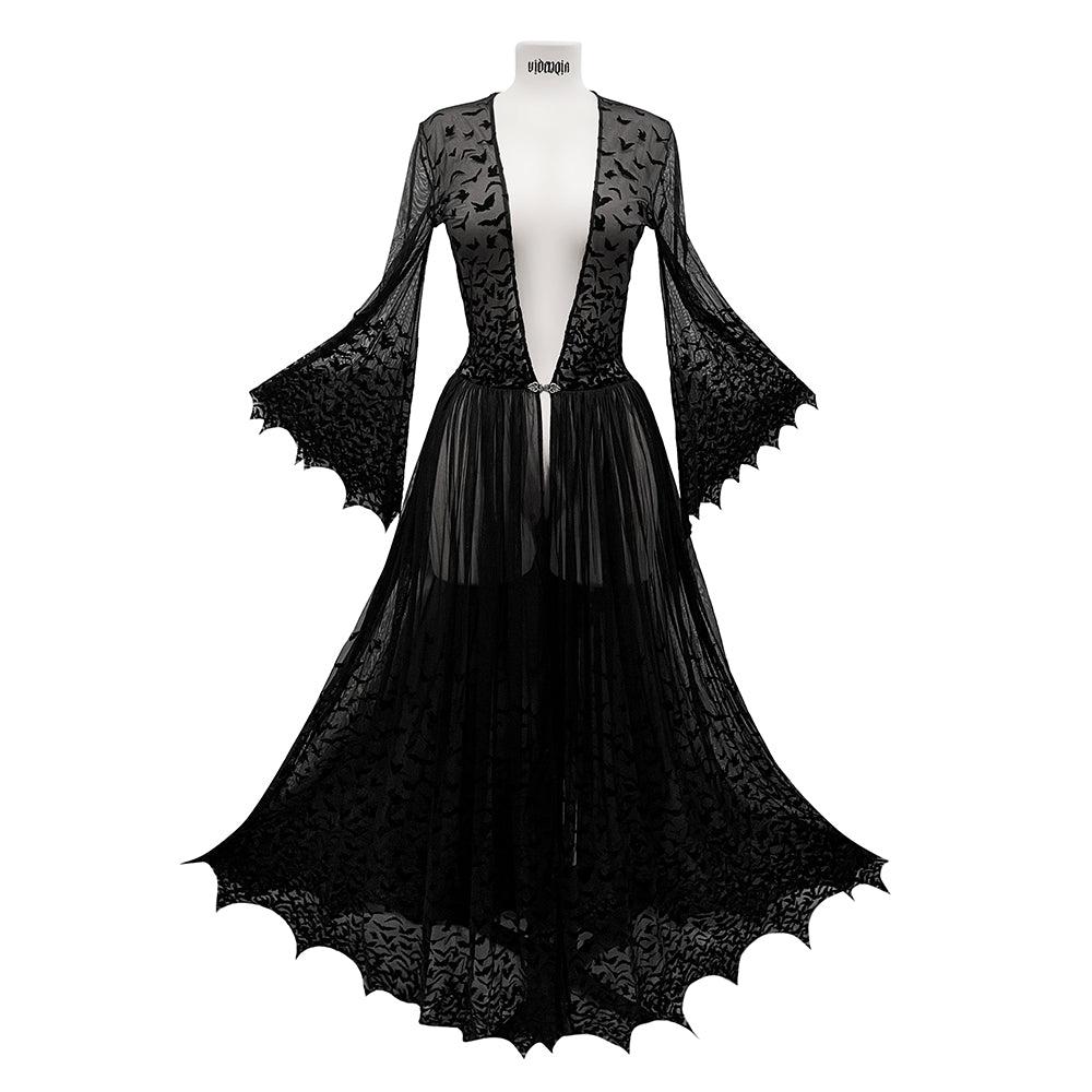 RTO - ELVIRA DRESSING GOWN BLACK